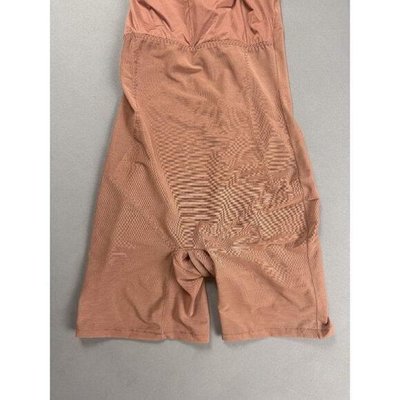 NWT Popilush Shapewear Modal Sleeveless Crew Neck Slimming Maxi Dress Brown L - Picture 6 of 11